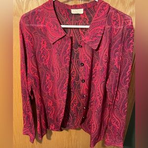 Pink paisley vintage blouse